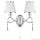 ALADDIN 2032-2CC Simplicity 2Lt Wall Light - Chrome, Glass > White Shades