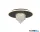 ALADDIN 21126-32BK Deluge LED Flush, Black Metal with Crystal Glass