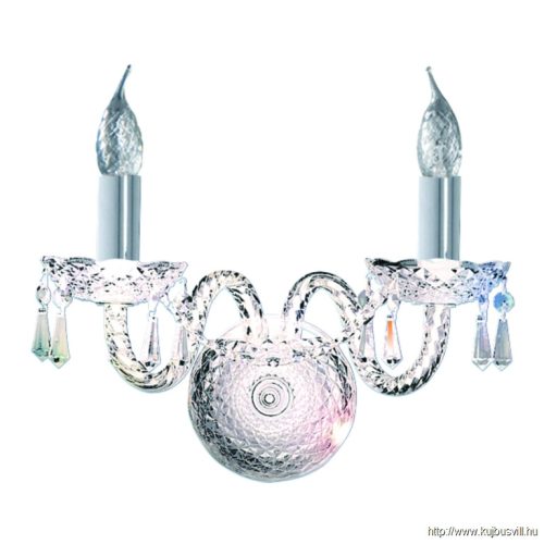 ALADDIN 212-2 Hale 2 Lt Wall Light - Chrome > Clear Crystal