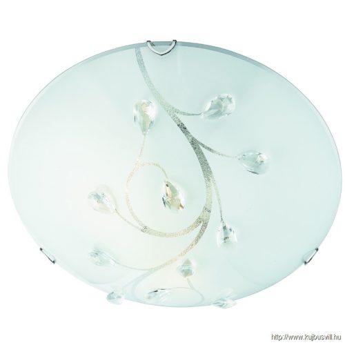 ALADDIN 2140-40 Dunkirk Flush Ceiling Light - Glass, Opal > Crystal