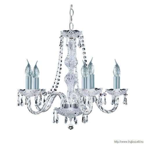 ALADDIN 215-5 Hale 5 Lt Chandelier - Chrome > Clear Crystal