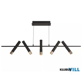   ALADDIN 21651-5BK Lux & Belle 5Lt Bar Pendant - Sand Black & Gold Metal