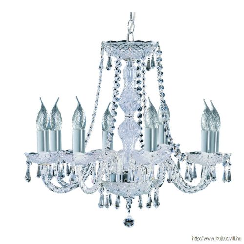 ALADDIN 218-8 Hale 8 Lt Chandelier - Chrome > Clear Crystal