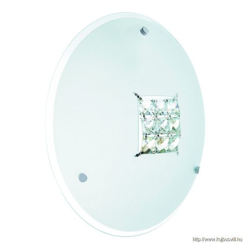 ALADDIN 2198-32 HORIZON FLUSH - 1LT CEILING FLUSH (DIA 32cm), SANDED GLASS, CLEAR CRYSTAL