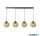 ALADDIN 22123-4BK Punch 4Lt Bar Pendant - Black with Punched Champagne Glass