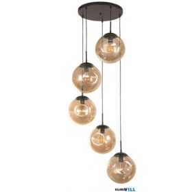   ALADDIN 22123-5BK Punch 5Lt Multi-Drop - Black Metal > Champagne Punched Glass