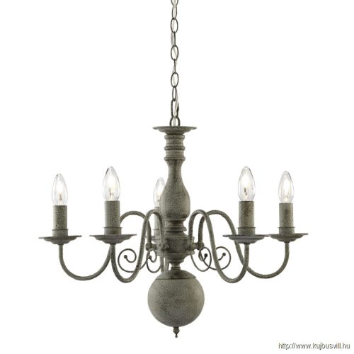 ALADDIN 2265-5GY Greythorne 5Lt Pendant - Textured Grey Metal