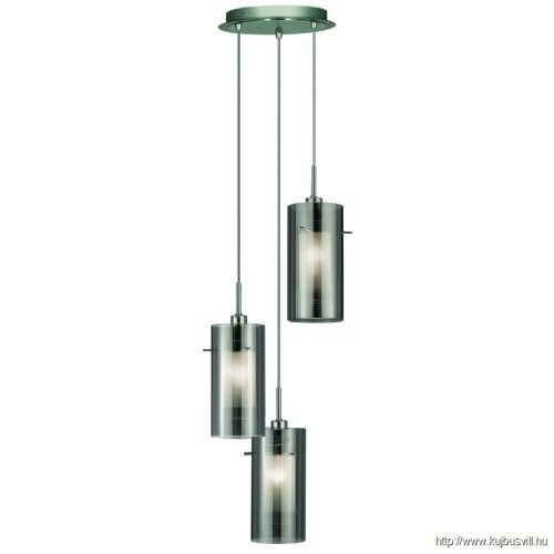 ALADDIN 2300-3SM Duo 2 3Lt Multi-Drop Pendant - Smoked Glass > Frosted Inner