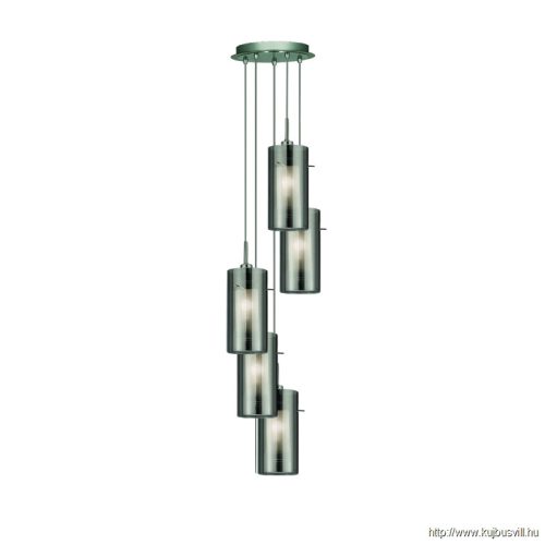 ALADDIN 2305-5SM Duo 2 5Lt Multi-Drop Pendant - Smoked Glass > Frosted Inner
