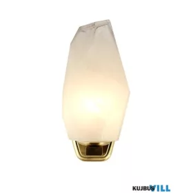   ALADDIN 23142-1SB Rocky 1Lt Wall Light, Satin Brass Metal  & Glass