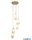 ALADDIN 23146-5SB Rocky 5Lt Multi Drop  Pendant, Satin Brass Metal  > Glass