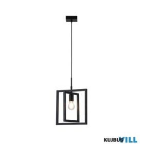 ALADDIN 23203BK Plaza 1Lt Pendant, Black Metal