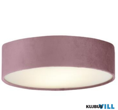 ALADDIN 23298-2PI Drum 2 2Lt Flush Ceiling Light - Pink Velvet Shade