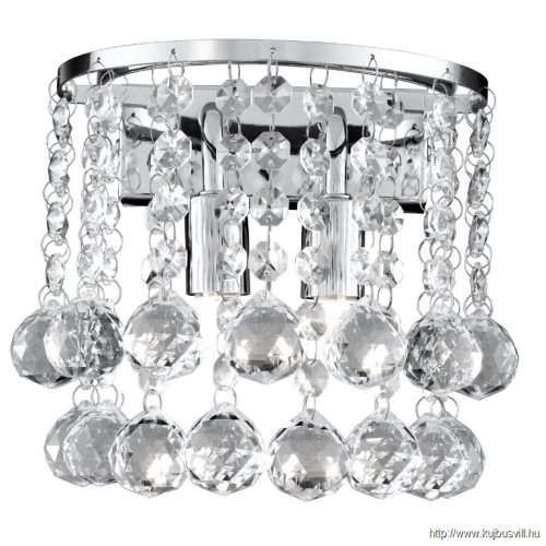 ALADDIN 2402-2CC Hanna 2Lt Wall Light - Chrome > Clear Crystal