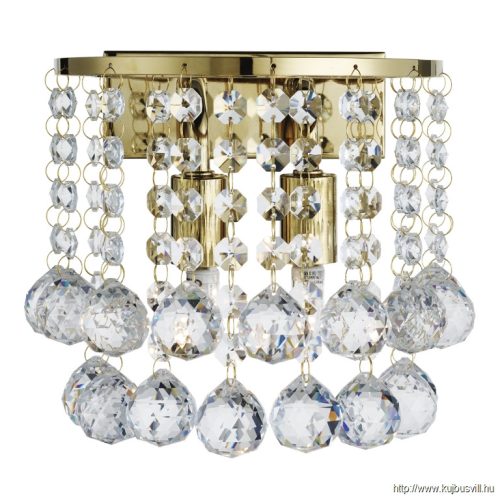 ALADDIN 2402-2GO Hanna 2Lt Wall Light - Gold > Clear Crystal