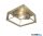 ALADDIN 2412-2SI Heaton 2Lt Flush Ceiling Light - Brushed Silver/Gold
