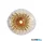 ALADDIN 24122-1BK Sunbeam 1lt Wall Light, Clear and Amber Ribbed Glass