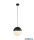 ALADDIN 24181BK Endor Pendant  - Black Metal & Opal Glass