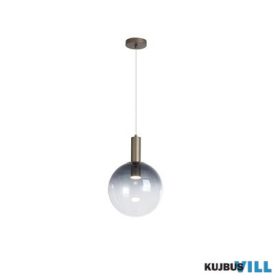   ALADDIN 24183-1SM Ombre 1lt Pendant, Smoked Ombre Glass with Latte Metal