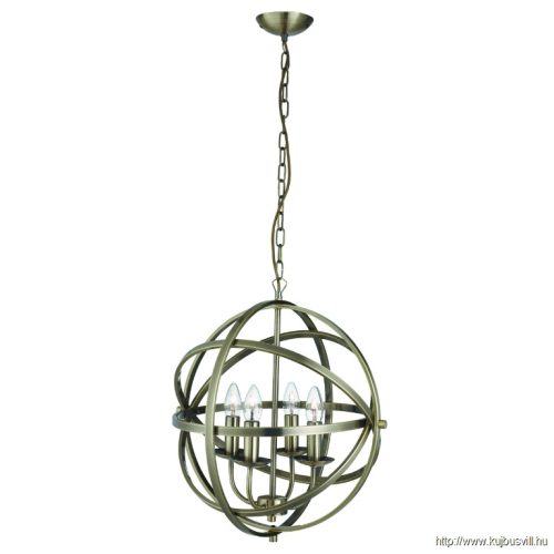 ALADDIN 2474-4AB Orbit 4Lt Pendant - Antique Brass