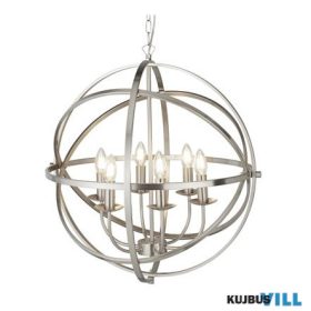 ALADDIN 2476-6SS Orbit 6Lt Pendant - Satin Silver Metal
