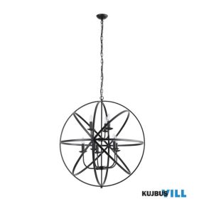 ALADDIN 2478-8BK Orbit 8Lt Pendant, Matt Black  Metal