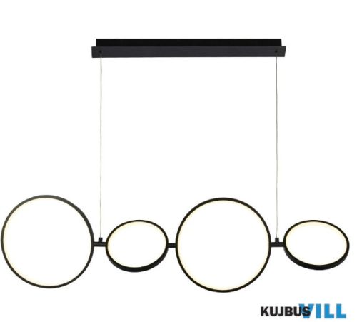 ALADDIN 25771-4BK Cirque 4Lt LED Ring Pendant - Black Metal