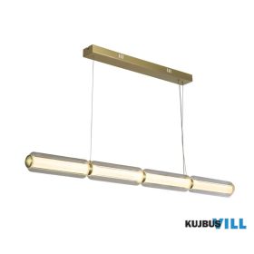   ALADDIN 26254SB Mod LED Pendant, Satin Brass Metal, Opal Acrylic > Clear Gla