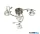 ALADDIN 2634-4AB Sierra 4Lt Semi-Flush Ceiling Light - Antique Brass & Glass