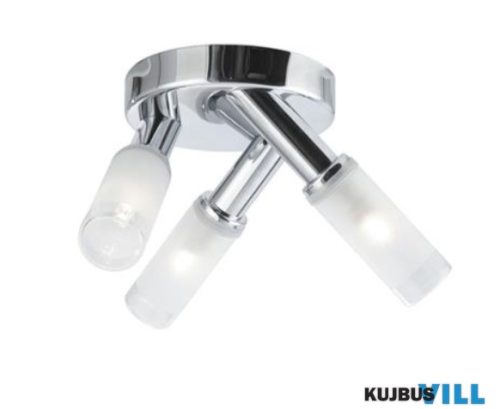 ALADDIN 2653-3CC-LED Bubble Bathroom 3Lt Flush - Chrome > Frosted Glass, IP44