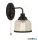 ALADDIN 2671-1BK Highworth Wall Light- Matt Black Metal,Holophane Style Glass