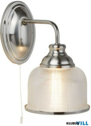 ALADDIN 2671-1BK Highworth Wall Light - Matt Black with Holophane Style Glass