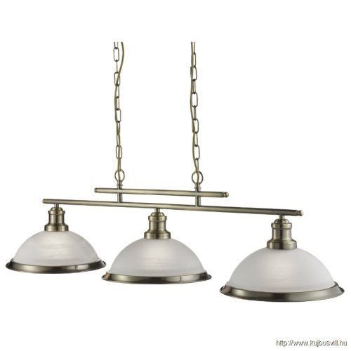 ALADDIN 2683-3AB Bistro 3Lt Bar Pendant - Antique Brass > Glass