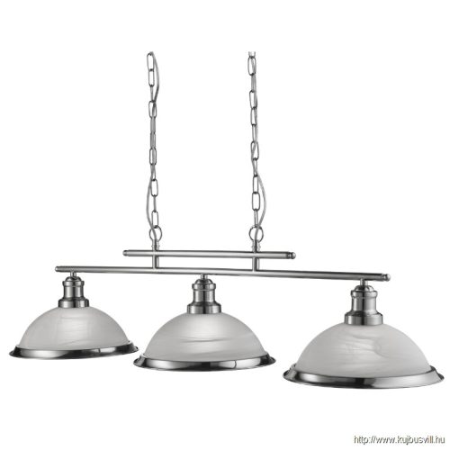 ALADDIN 2683-3SS Bistro 3Lt Bar Pendant - Satin Silver > Glass