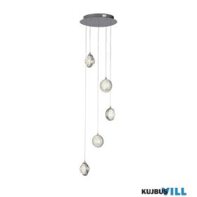   ALADDIN 28701-5CC Quartz 5Lt Ceiling Pendant - Chrome > Bubble Glass