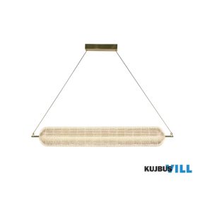  ALADDIN 28800SB Capsule LED Convertible Pendant, Satin Brass Metal and Acryl