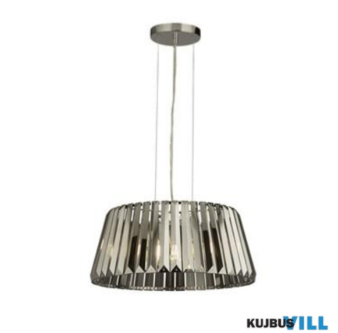 ALADDIN 2895-5SM Tiara 5Lt Pendant - Chrome > Smoked Glass