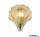 ALADDIN 28980SB Shell 1Lt Wall Light, Satin Brass Metal > Amber Glass IP44