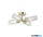 ALADDIN 29984SB Imperial 4LT Flush, Satin Brass and Clear Ribbed Glass