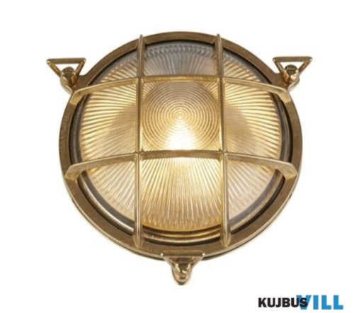 ALADDIN 30361PB Bulkhead Round Outdoor Light - Solid Brass,IP64