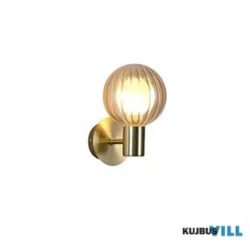   ALADDIN 30506GO Luminsphere 1Lt Wall Light, Brass with Champagne Glass IP44