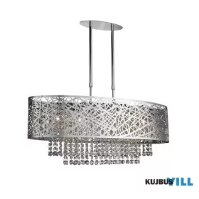 ALADDIN 3055-5CC Mica 5Lt Semi -Flush - Chrome Metal