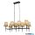 ALADDIN 30690-8BK Gothic 8Lt Bar Pendant - Hammered Black, Natural Linen Shade