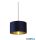 ALADDIN 31040AZ Navy Velvet Shade with Gold Inner - 40cm