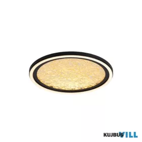   ALADDIN 31908-300GO Luna LED Flush, Sand Black Metal & Gold PC Diffuser