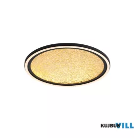   ALADDIN 31908-400GO Luna LED Flush, Sand Black Metal & Gold PC Diffuser
