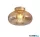 ALADDIN 32156-28GO Celestial 1Lt Flush, Gold Metal with Amber Glass