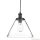 ALADDIN 3228BK Pyramid Pendant - Black Metal > Clear Glass Shade