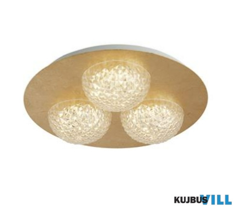 ALADDIN 32511-3GO Celestia LED 3Lt Flush -Gold with Clear Acrylic