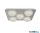 ALADDIN 32511-5SI Celestia 5Lt LED Flush Ceiling Light - Silver Leaf > Acrylic